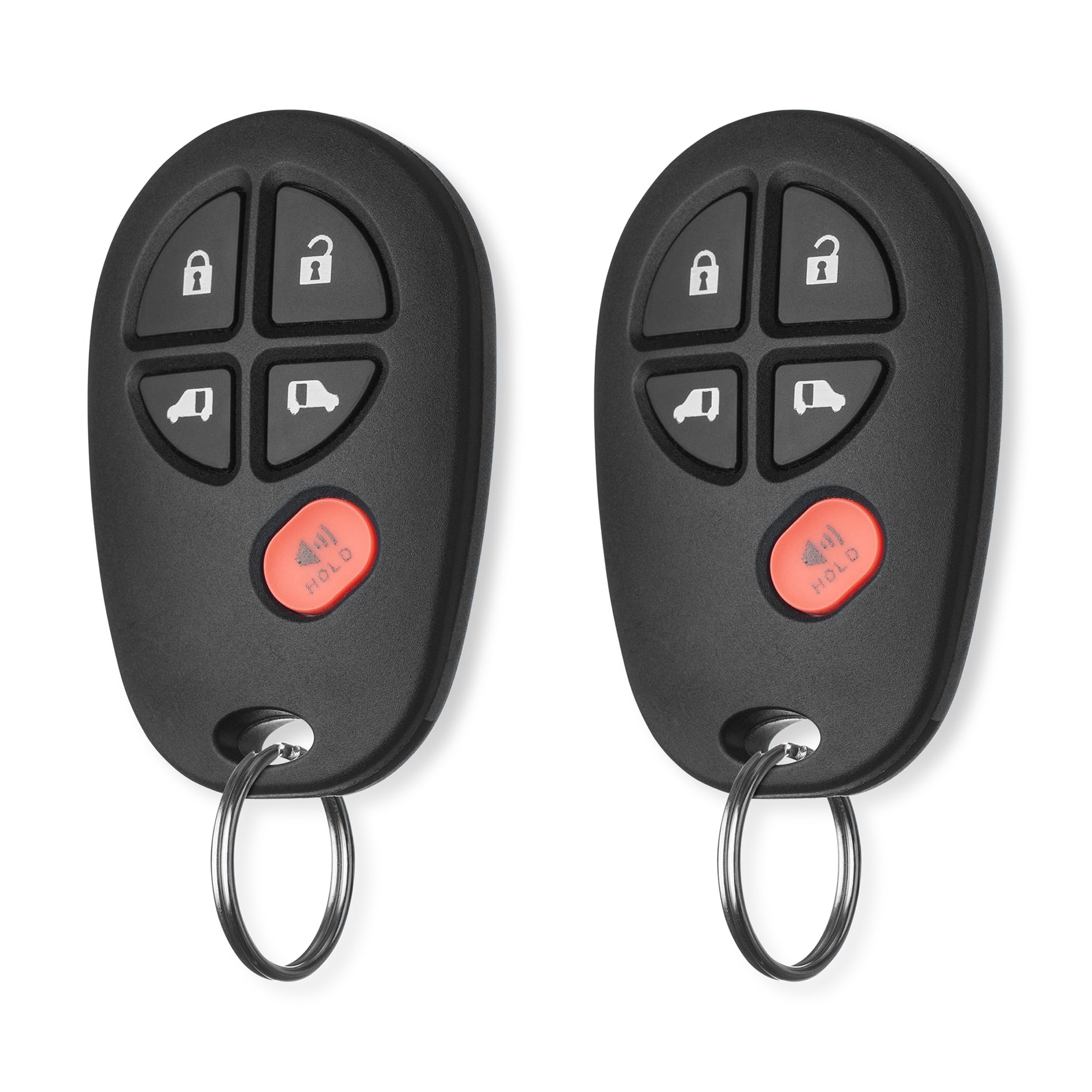 FOBTEK Key Fob Keyless Entry Remote for 2004-2020 Toyota Sienna Replacement for GQ43VT20T, 89742-AE031 (5-Button)